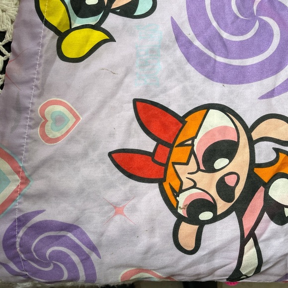 Vintage from the year  2000 Power Puff twin sheets. Fair condition - Picture 4 of 8